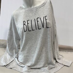 Rae Dunn Light Gray Pullover with Tag